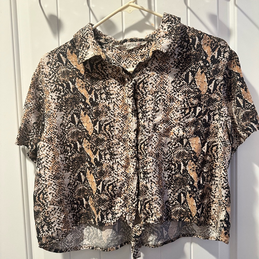 Snake Print Crop